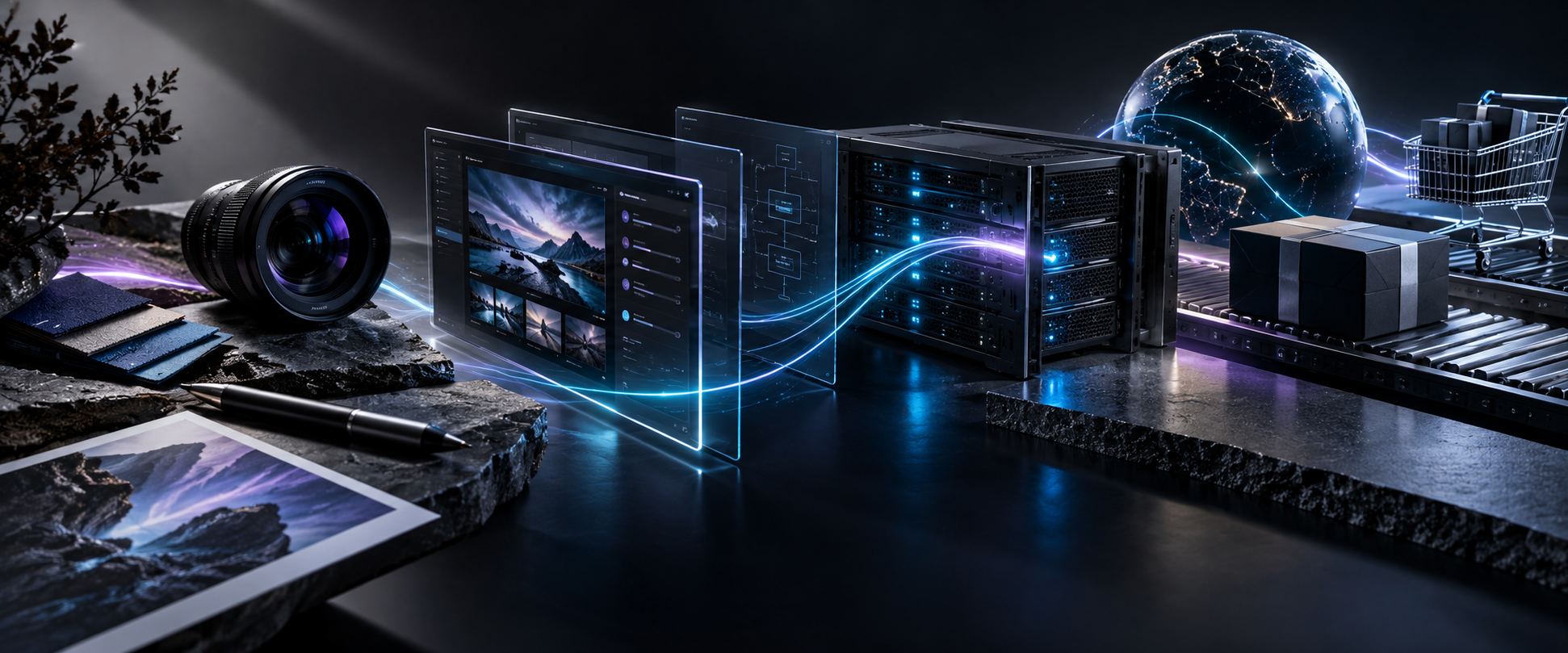 Connected technology, creative and commerce capabilities