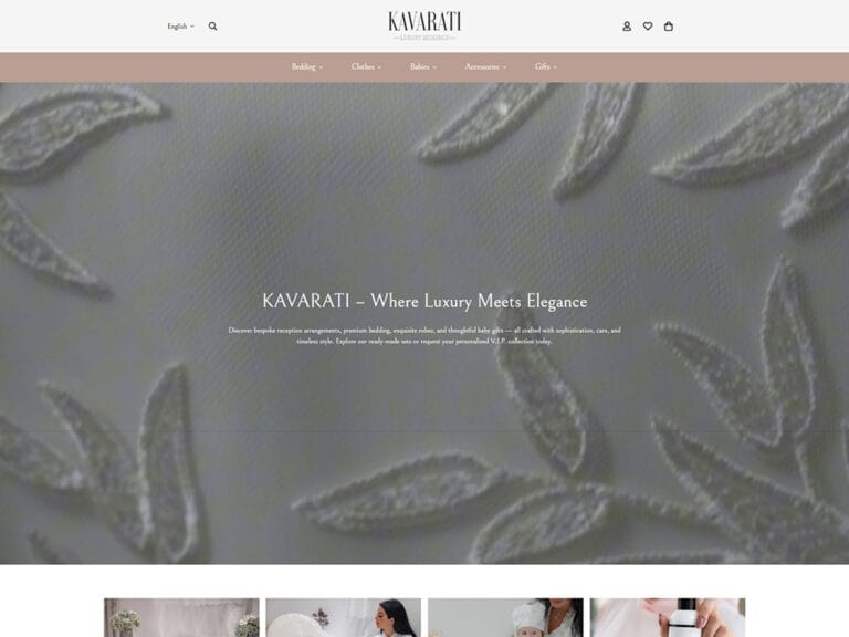 Kavarati website project by TopDigit